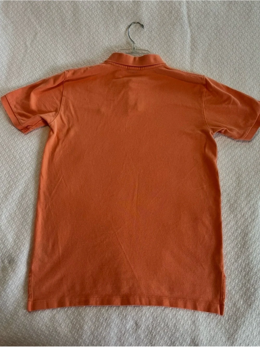 Polo Ralph Lauren Orange Short-Sleeve Polo Boys Shirt Size 20 XL Teal Pony EUC